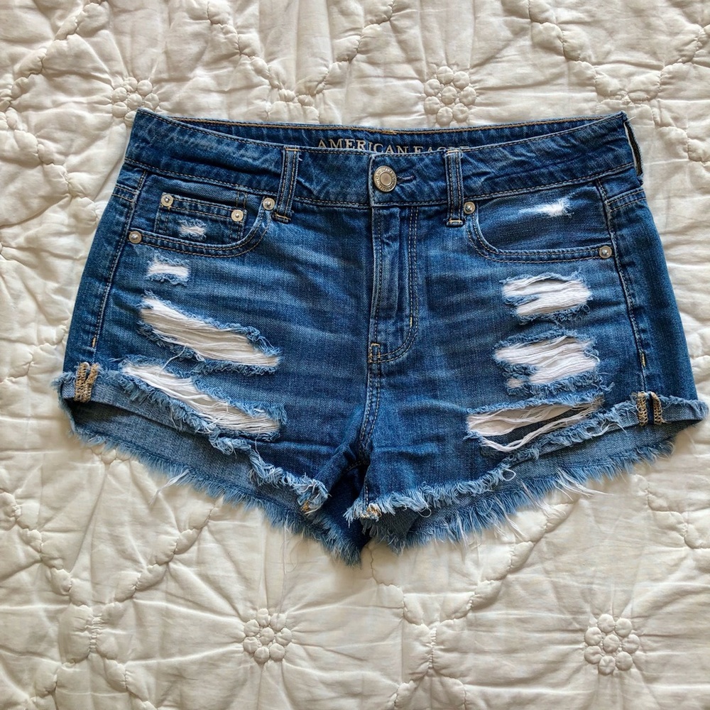 American Eagle Tomgirl Shortie Jean Shorts